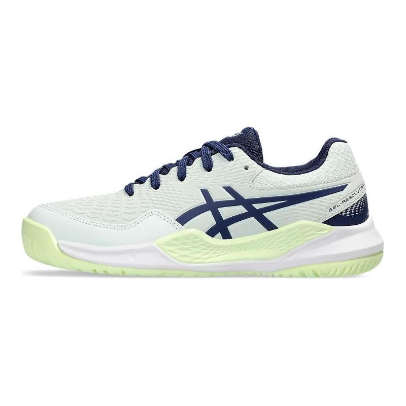 ASICS Gel-Resolution 9 Kids Low Top Training Shoes Green 1044A067-301 37.5