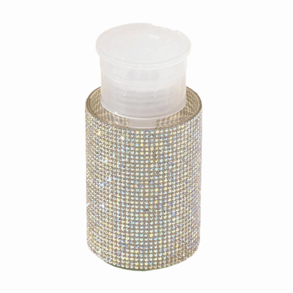 

200ml Press Type Storage Bottle Sparkling Refillable Liquid Dispenser Nail Art Application белый
