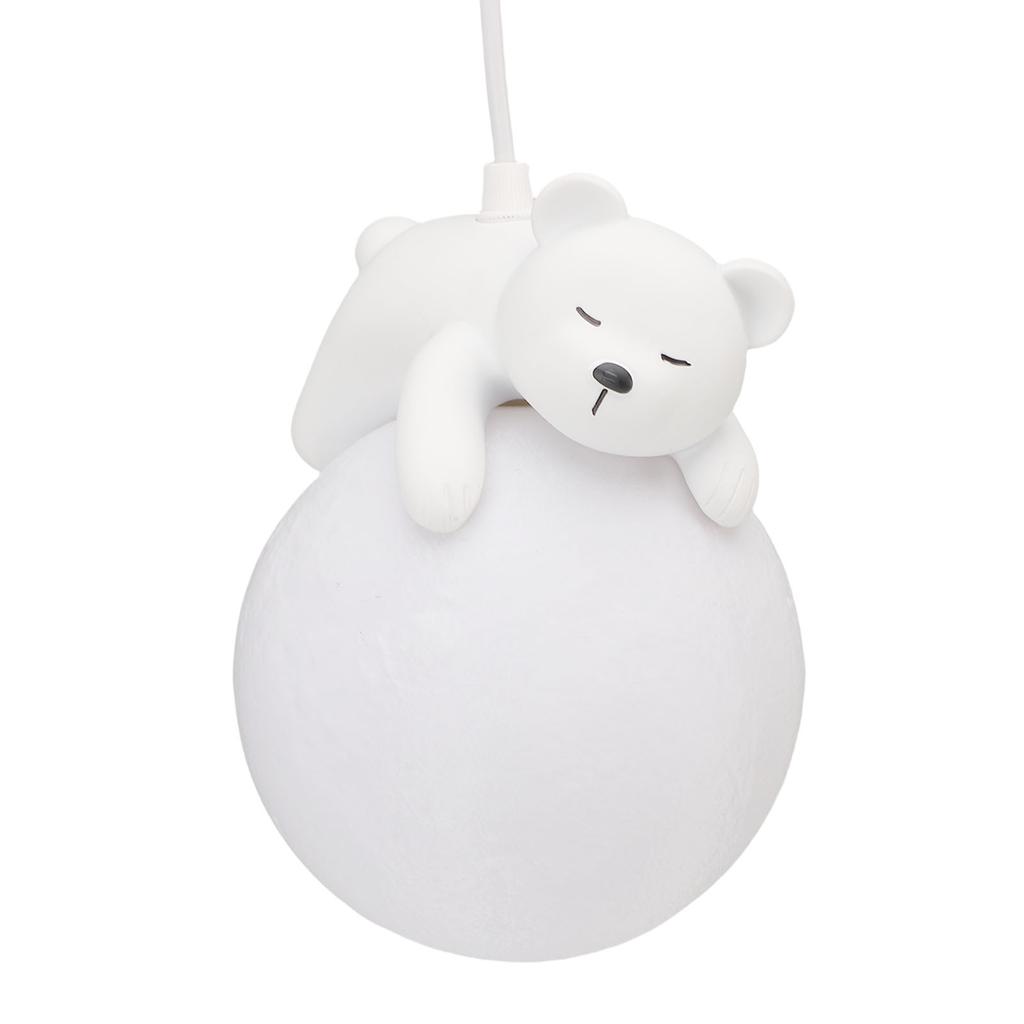 Bear Moon Pendant Lamp 3D Moon Pendent Light Ceiling Hanging Lamp for Bedroom Children Room