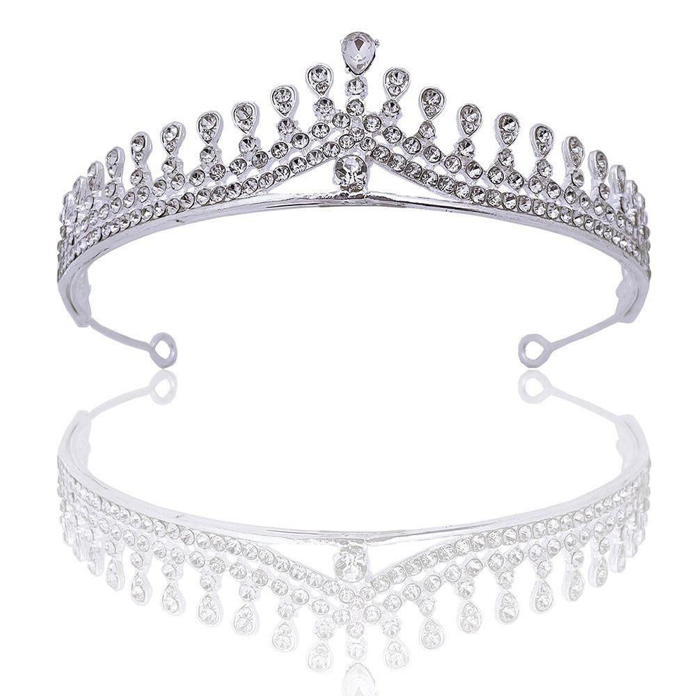 Shiny Crystal Bridal Crown Hair Jewelry Princess Tiara  Hair Jewelry Accessories