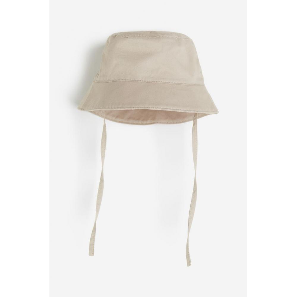 H M cotton bucket hat beige H&M