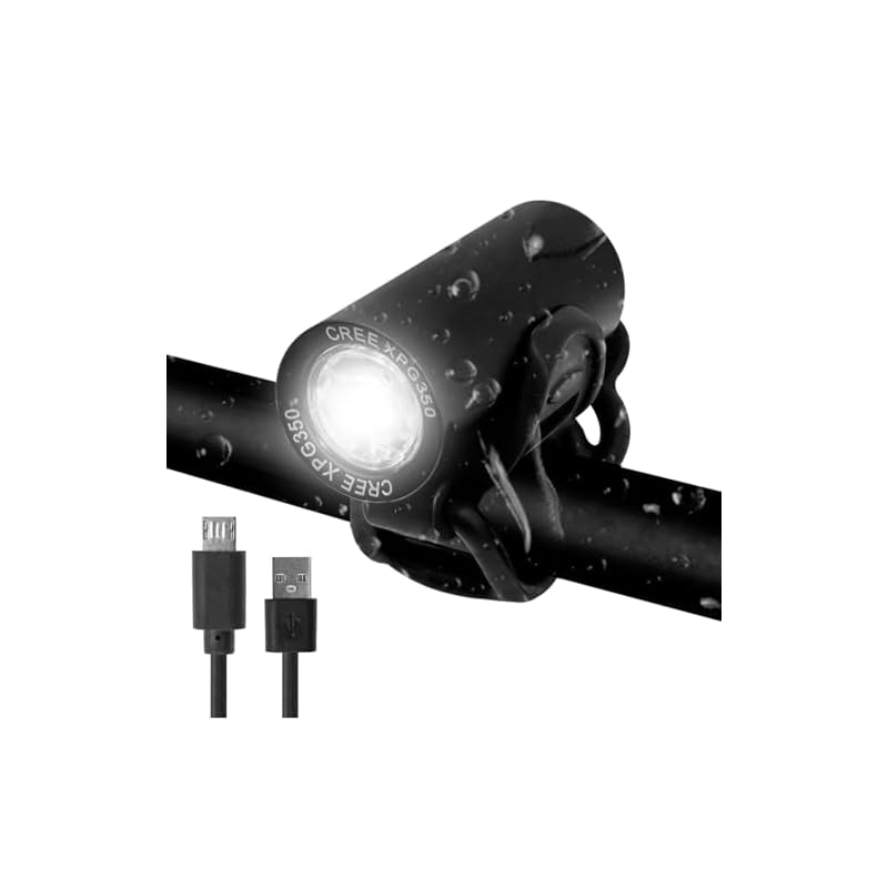 GORIX (Gorix) Bicycle Light, USB Rechargeable, Waterproof, Bright LED Light (GX-FL1579) (Black)