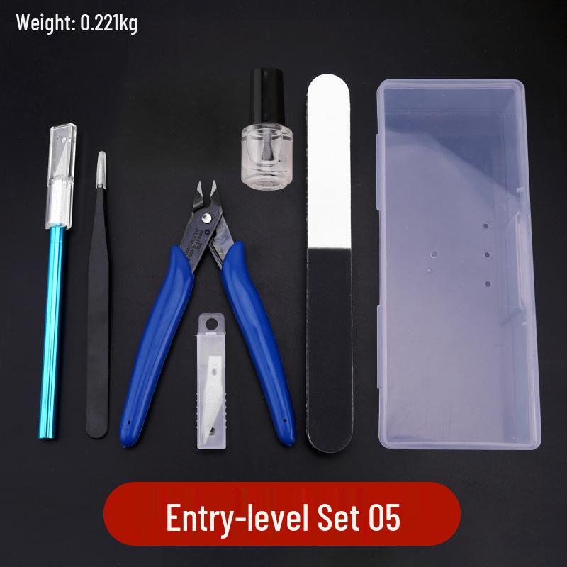 Entry-Level Gundam Model Tool Set: 6-Piece Kit for Assembly, Disassembly, and Polishing