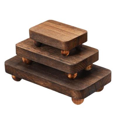 Wooden Display Stand Square Wood Modern and Stylish Wood Stand For Home Decoration Organizer Rack for Aromatherapy Candle