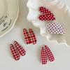6Pcs Color Hairpin simple and versatile, side bangs broken hairpin, red polka dot hairpin
