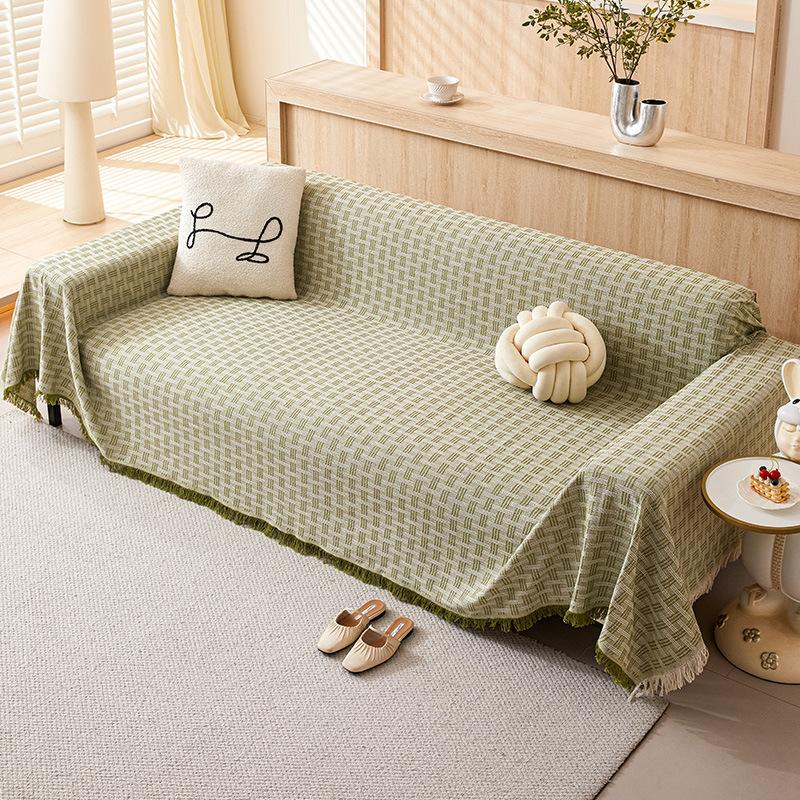 Sofa Towel With Full Coverage Cream Wind Blanket Universal Sofa Cover All Season Universal All Inclusive Non-Slip Sofa Blanket