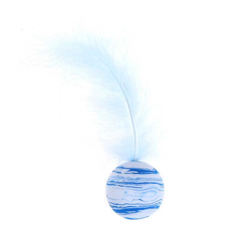 Cat Toy Star Ball Plus Feather Eva Light Foam Ball Throwing Funny Interactive