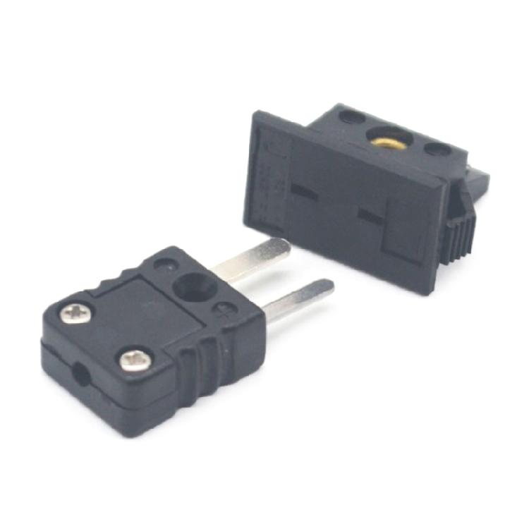 1 Pair Male & Female Thermocouple Plug Adapter Cable Wire Connector J-Typ
