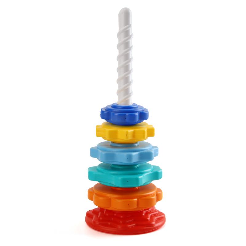 Colorful Rainbow Stacking Rings - Educational Infant Learning Toy