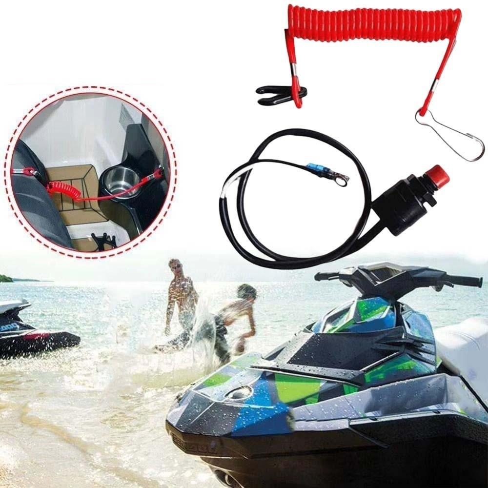 Stretchable Boat Kill Switch Lanyard Safe Engine Kill Stop Switch  Outboard Engine