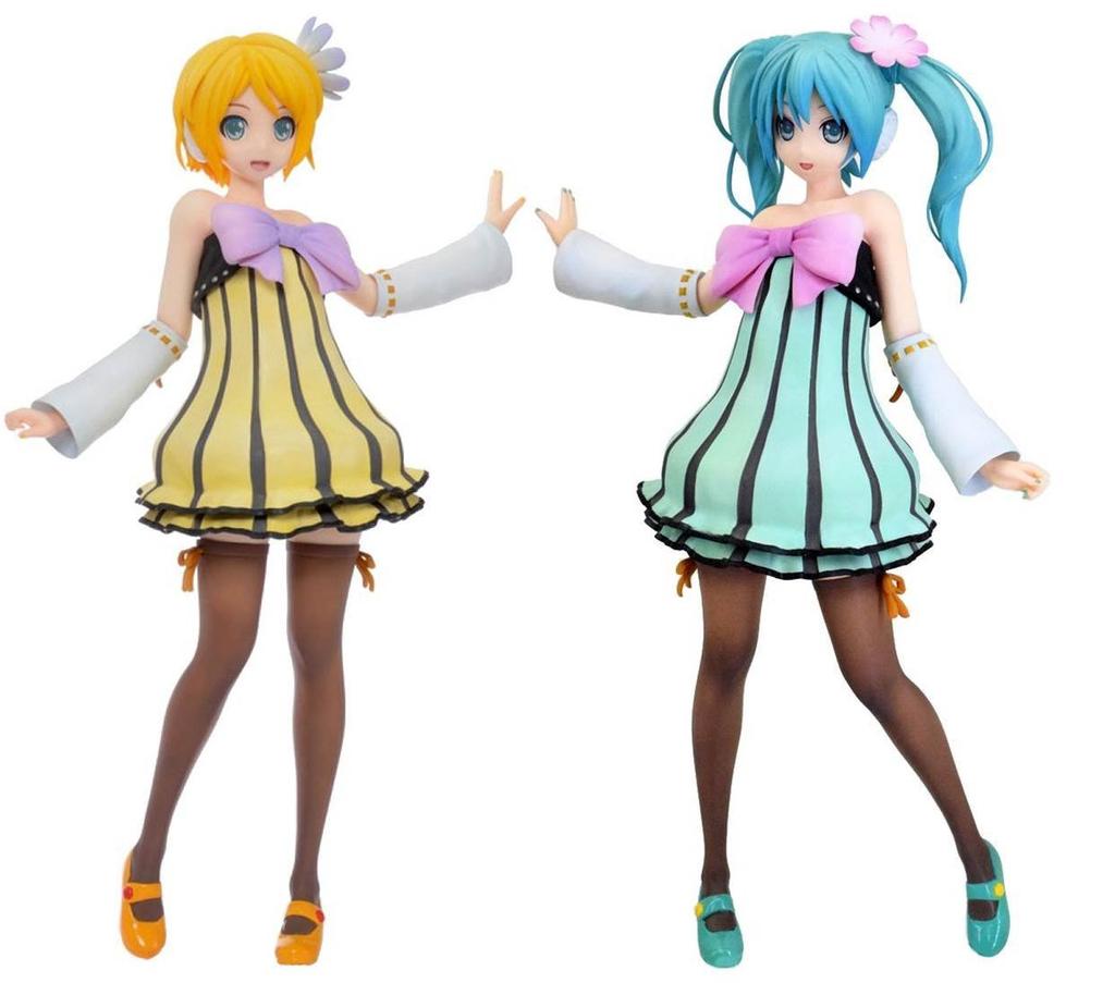 Hatsune Miku Project DIVA Arcade Future Tone SPM Hatsune Miku Colorful Drop and Kagamine Rin Cheerful Candy of Figures (Set 2)