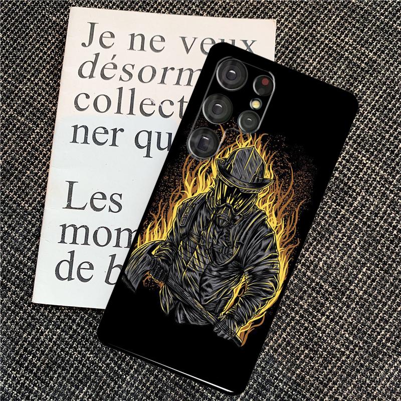 Cool Firefighter Heroes Fireman Case For Samsung Galaxy S25 Ultra S21 S22 S23 S24 Ultra S9 S10 S20 Plus S25 FE Back Cover