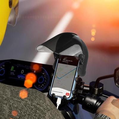 Motorcycle Sun Visor For Phone Phone Sun Protector Rainproof Extended Waterproof Visor For Deliveryman Cycling Lover Navigation