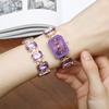 Women Crystal Bracelet Strap Quartz Watch Ladies Wristwatch Clock