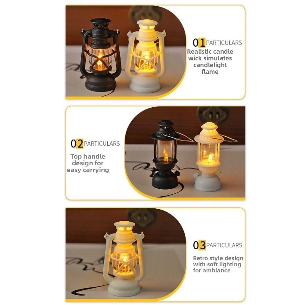 LED Lighting Retro LED Lantern Battery Powered Miniature Night Light  Imaginative Play