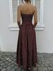 2026 Summer Elegant Retro Polka Dot Sleeveless Long Dress