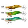Glowing Wood Squid Jig Hook 1.5 Small Size with Weighted Beads for Cuttlefish Sea Fishing Simulation Shrimp Shape Lures