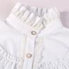 Women's Vintage Ruffle Collar Shirt Spring New Arrival High Neck Lace Trim Button Down Shirt Elegant Gothic Blouse Tops