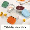 3pcs Stainless Steel Salad Dressing Condiment Containers with Leakproof Silicone Lid 230ml Sauce Container and Portion Bento Box