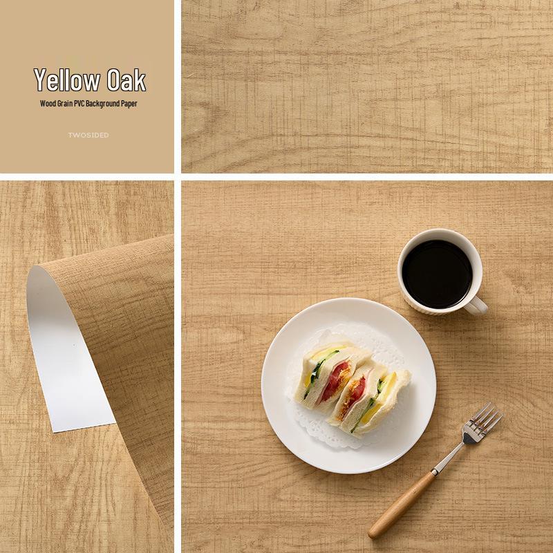 Wood Grain PVC Photography Background Board for Retro Still Life and Product Food Photography