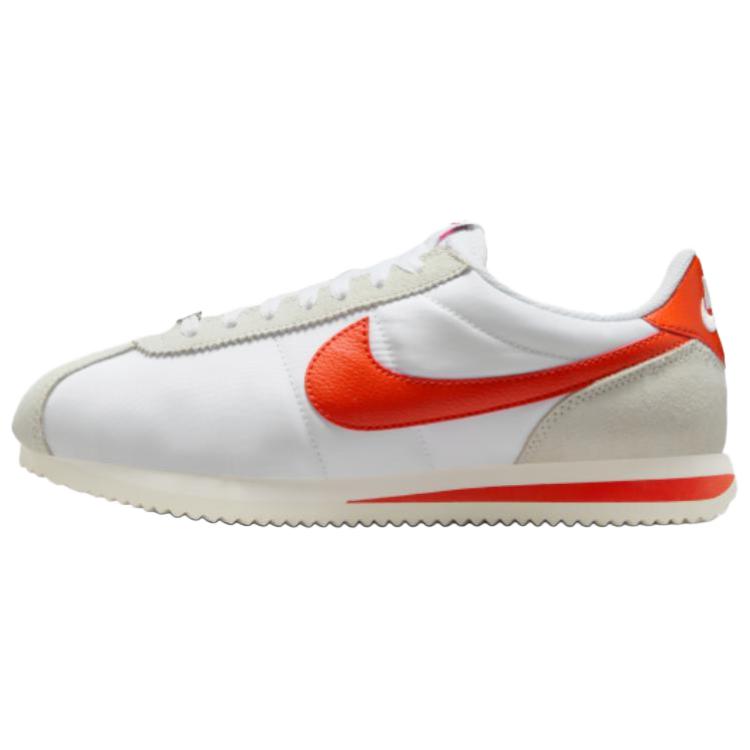 Nike Classic Cortez Comfortable Durable Running Shoes Women Sneakers White Red DZ2795-104