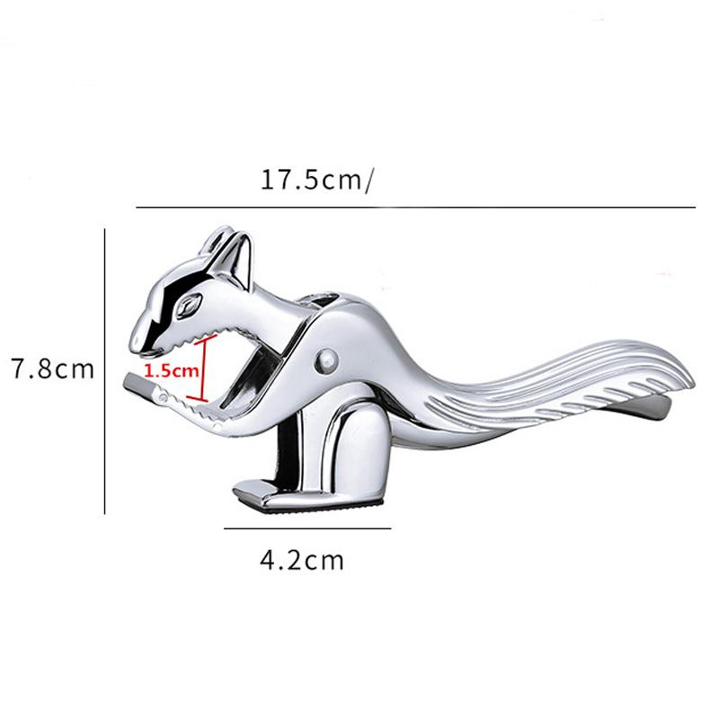 Walnut Cracker Clip Squirrel Shape Zinc Alloy Walnut Opener Multi Purpose Nutcracker for Chestnuts Pecans