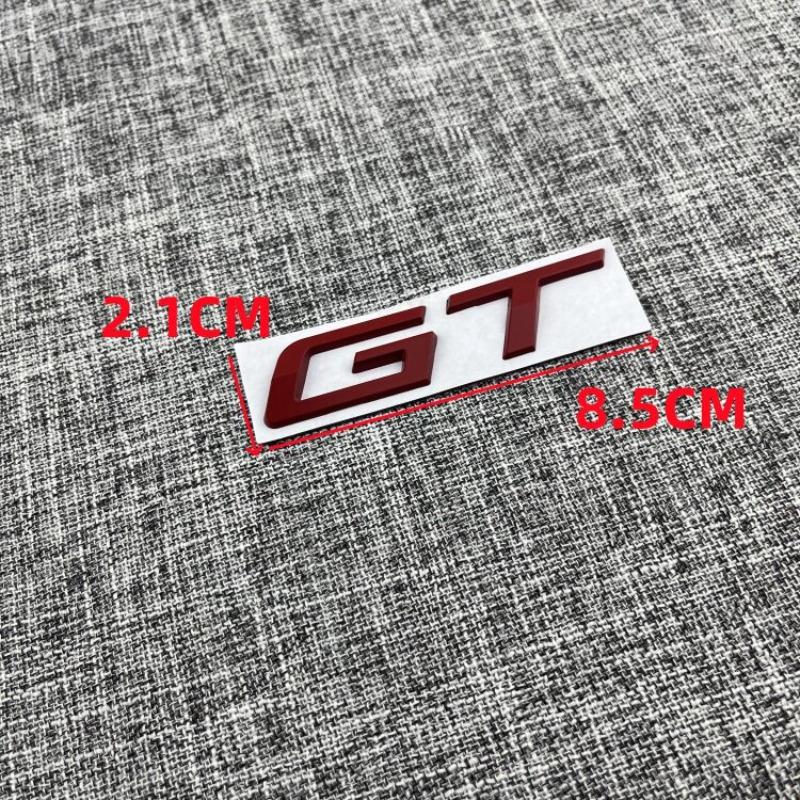 The new GT logo is suitable logo modification GT English letter metal body labeling gray rear tail label