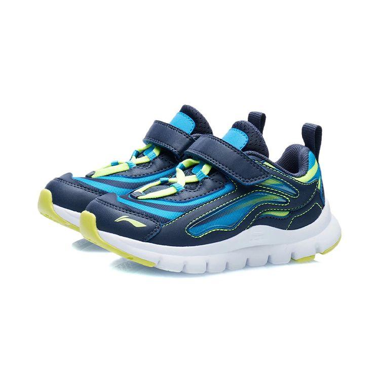 Li Ning Kids Aurora Skywalker Comfortable Sports Non-Slip Shock Absorbing Wear-Resistant Breathable Casual Shoes Kids Casual Shoes Blue YKNR056-23