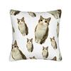 Pillow Case Meowl Cat Owl Cute Pet Stickers Print Pillow Cover For Sofa Couch Bed Living Room Vintage Pillowcases