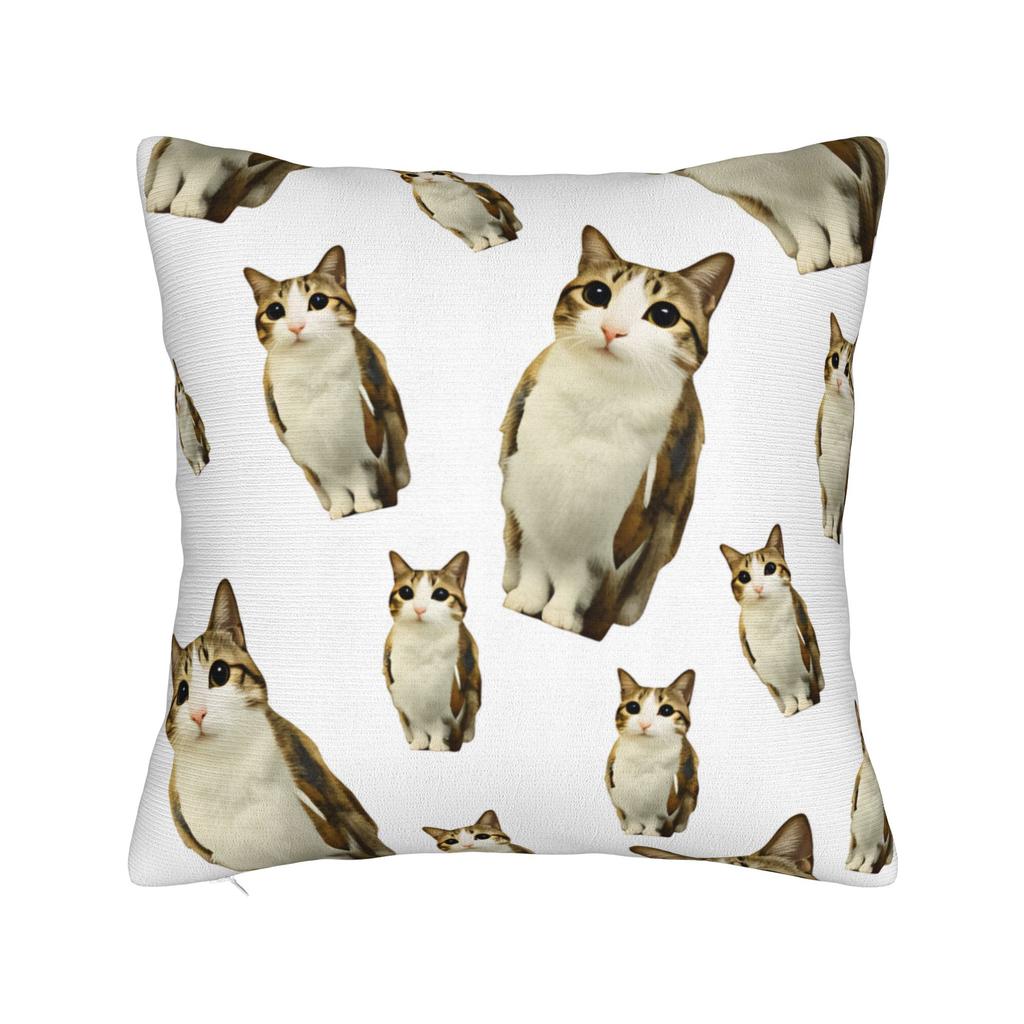 Pillow Case Meowl Cat Owl Cute Pet Stickers Print Pillow Cover For Sofa Couch Bed Living Room Vintage Pillowcases