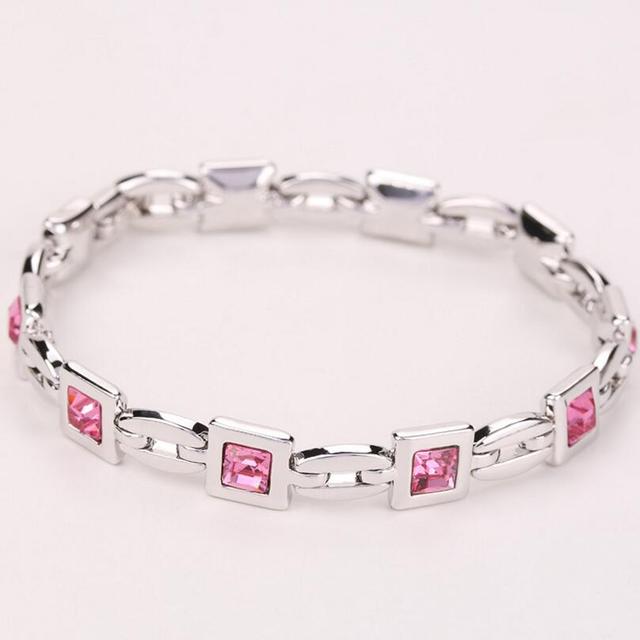 Fashion Bracelet Wedding Female Heart Crystal Bracelets For Women Luxury Temperament Silver -Color Fine Jewelry Gift