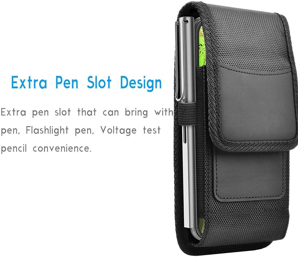 Universal Oxford Nylon Phone Bag Belt Clip Pouch Case Waist Bag for 3.5-6.3 Inch Phone