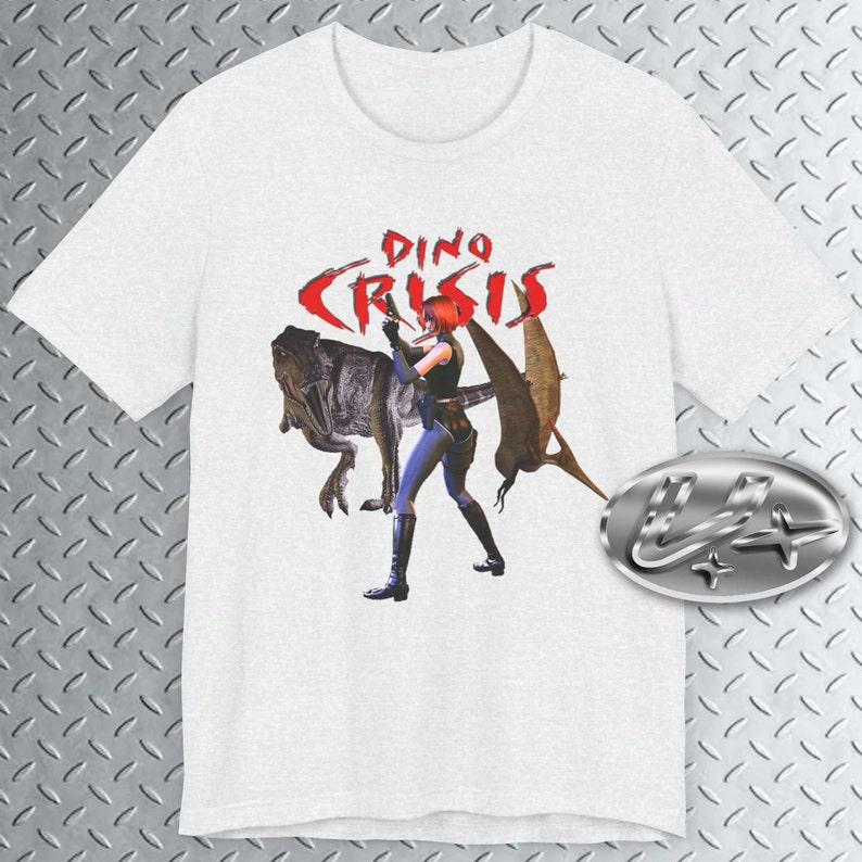 Dino Cri. kids T-Shirt, Ps1 Tee, Survival Horror Videogame shirt, Classic Playstation TShirt Unisex 100% Cotton 140