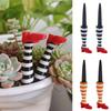 Witch Leg Flower Pot Holder Halloween Garden Decoration Set for Courtyard Lawn Plant Display