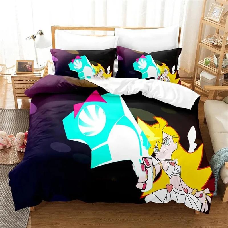3D Printed Anime Panty Stocking Garterbelt Bedding Set AnimeDouble Twin Full Queen King Adult Kids Bedclothes Quilt Cover