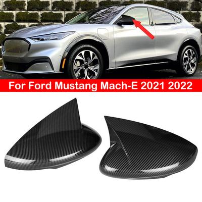 Für Ford Mustang Mach E Mach-E 2022 Auto Rückspiegel Seitenspiegel Abdeckung Flügelkappe Aufkleber Tür Rückansicht Fall Trim Carbon