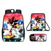 Children Cartoon Pattern Breathable Backpack Three Piece Set