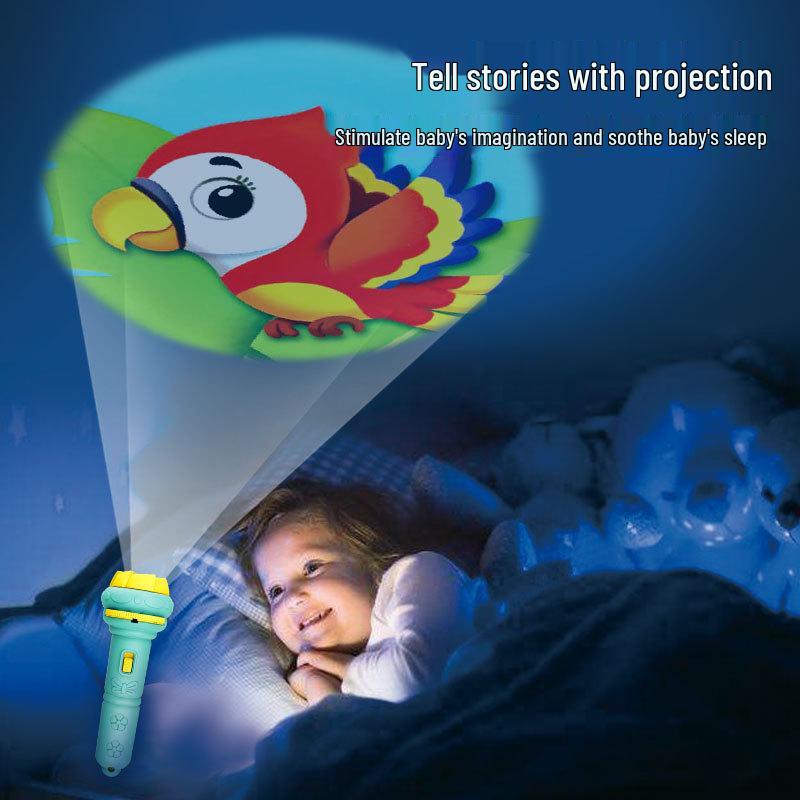 Children's Multi-Pattern Projection Flashlight: Educational Dinosaur & Ocean Bedtime Toy