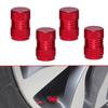 4x Red Aluminium Dust Cap Car Wheel Tyre Air Valve Stems Caps Cover Accessories