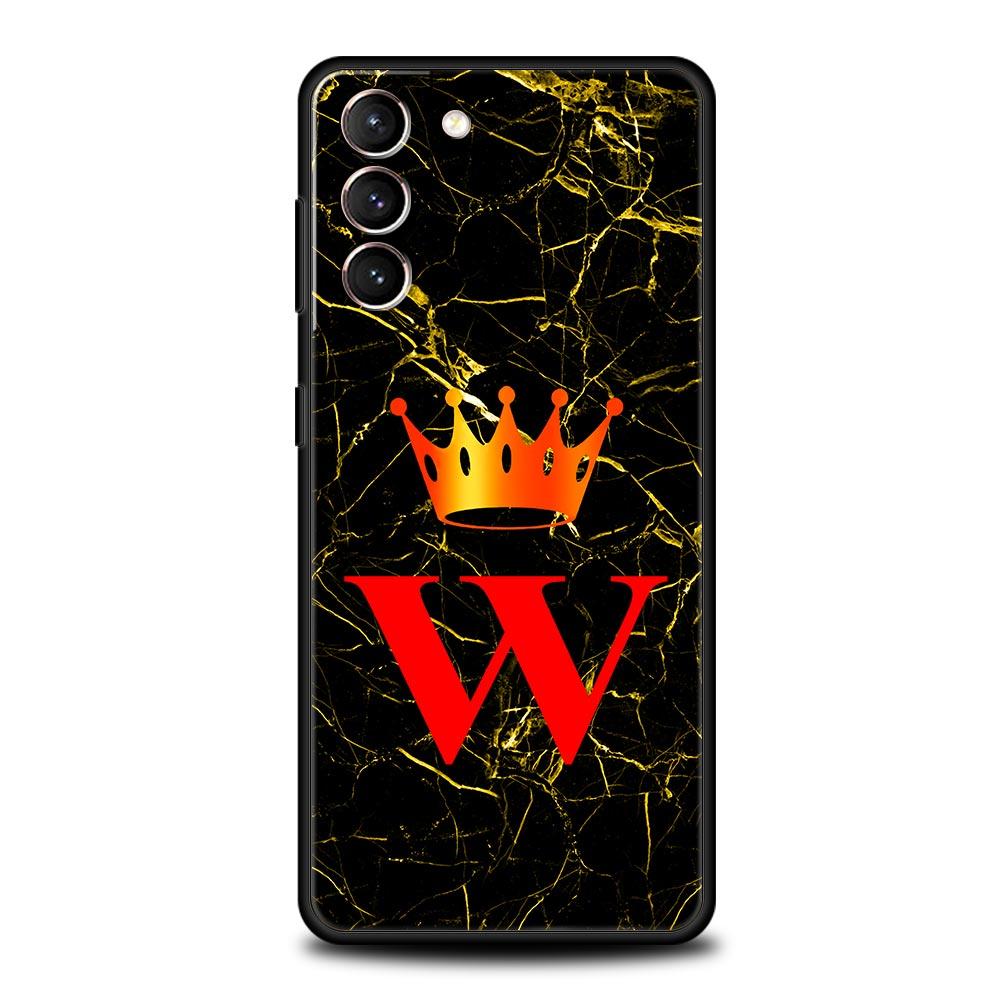 Marmurowy Etui na Telefon z Literą dla Samsung Galaxy S26 S25 S24 S23 S22 S20 S21 FE Ultra S25 Edge Plus 5G Miękki Pokrowiec TPU Fundas Capa Torba