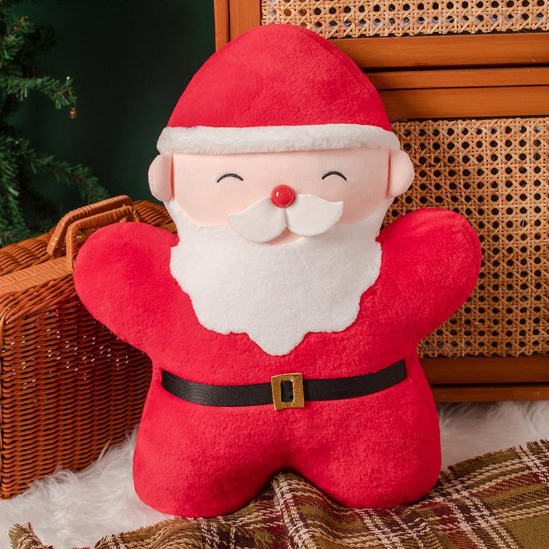 Non-Toxic Christmas Plush Stuffed Toys Santa Claus Xmas Tree Gingerbread Man Ornament Merry Christmas Decors Noel Sofa Cushion Kid Gifts