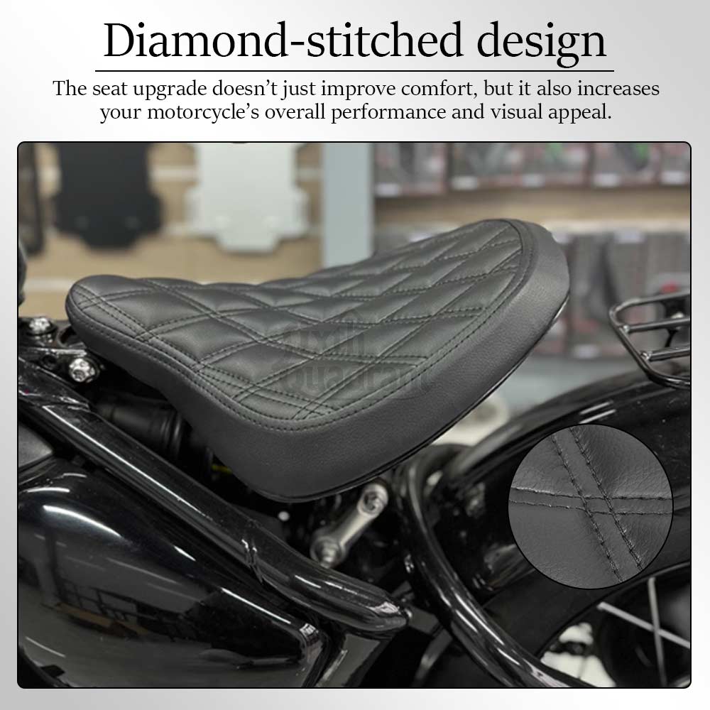 For Triumph Bonneville Bobber 2017 2018 2019 2020 2021 2022 2023 2024 2025 Black Front Seat Pad Cover Motorcycle Part Plastic