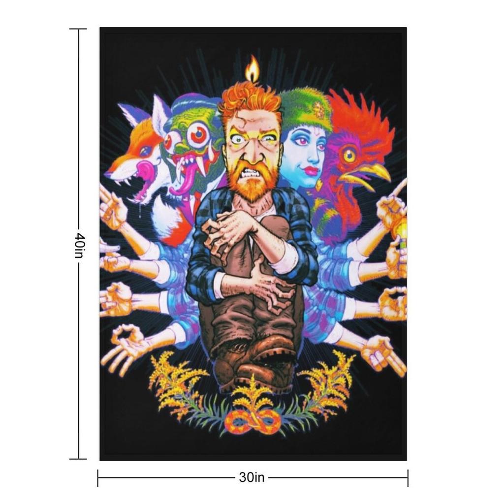 Tyler Childers Tour Throw Blanket Plaid on the sofa Plaid wednesday Soft Big Blankets