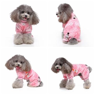 Weihnachten Vierbeiniges Haustier Fleece Mantel Winter Schneemann Muster Hunde Jumpsuit Verdicken Haustier Hoodie Für Kleine Mittelgroße Große Hunde Katzen