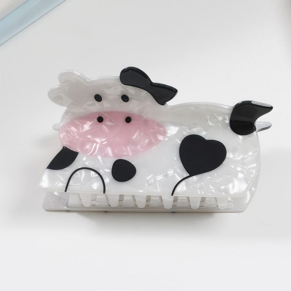 Cute Cow Shape Animal Hairpin Dog Shape Shark Clip Fashion Hair Claw Clip  For Medium Thick Hair