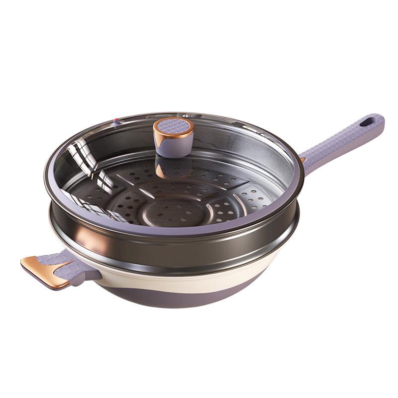 

Wutuo 34cm Ceramic Non-stick Multi-functional Wok Set