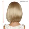 Blonde Short Straight Bob Synthetic Wig with Bangs for Women Heat Resistant Cosplay Party Daily Natural Hair Style
