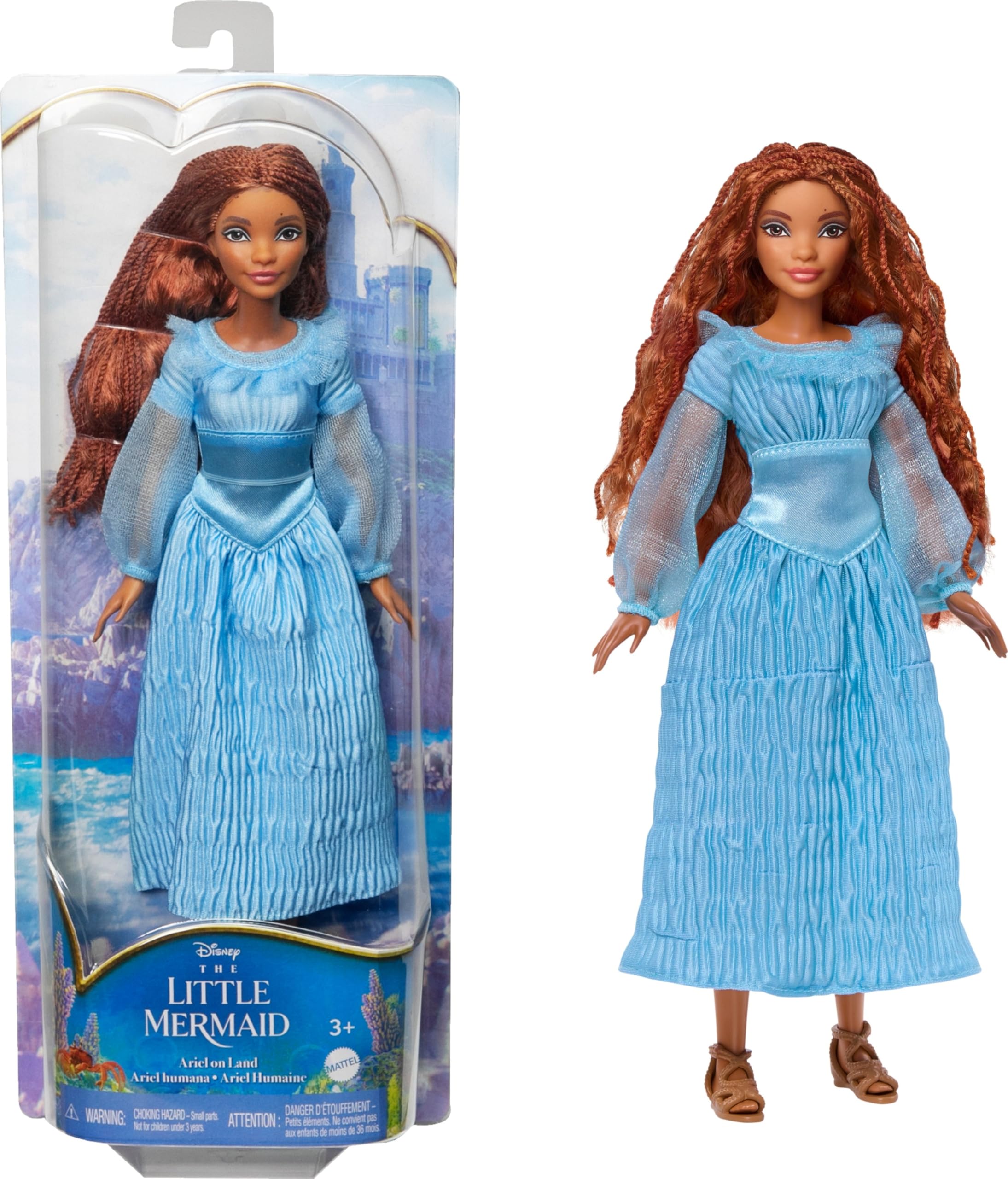 Кукла Mattel Disney Ариэль на суше из фильма «Русалочка 3» и HLX09 «Русалочка» (игровой фильм) [Кукла для переодевания] [Для детей старше]