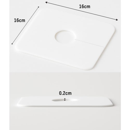 Washing Machine Drain Cover, Silicone Drain Trap Cover for Insect, Odor, and Dust Prevention, 16cm W X 16cm D X 0.2cm H, 3.5cm Center Hole, White, Dou