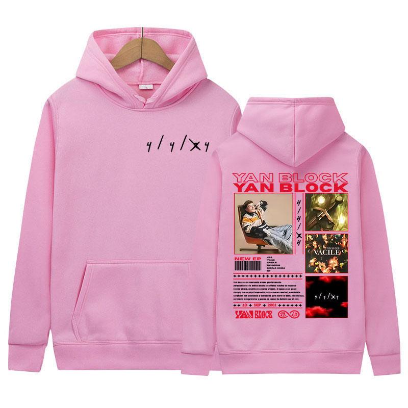 Rapper Yan Block 2025 Album Grafik Hoodie Herren Vintage Übergroßer Fleece Pullover Sweatshirt Hip Hop Gothic Langarm Hoodies